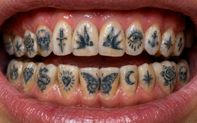 Rose Tattoo Teeth vs Teeth Tattoos